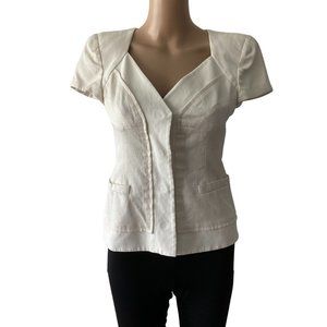 Vintage Sport Max Fox US Size 2 Made in Italy Blazer Style Top